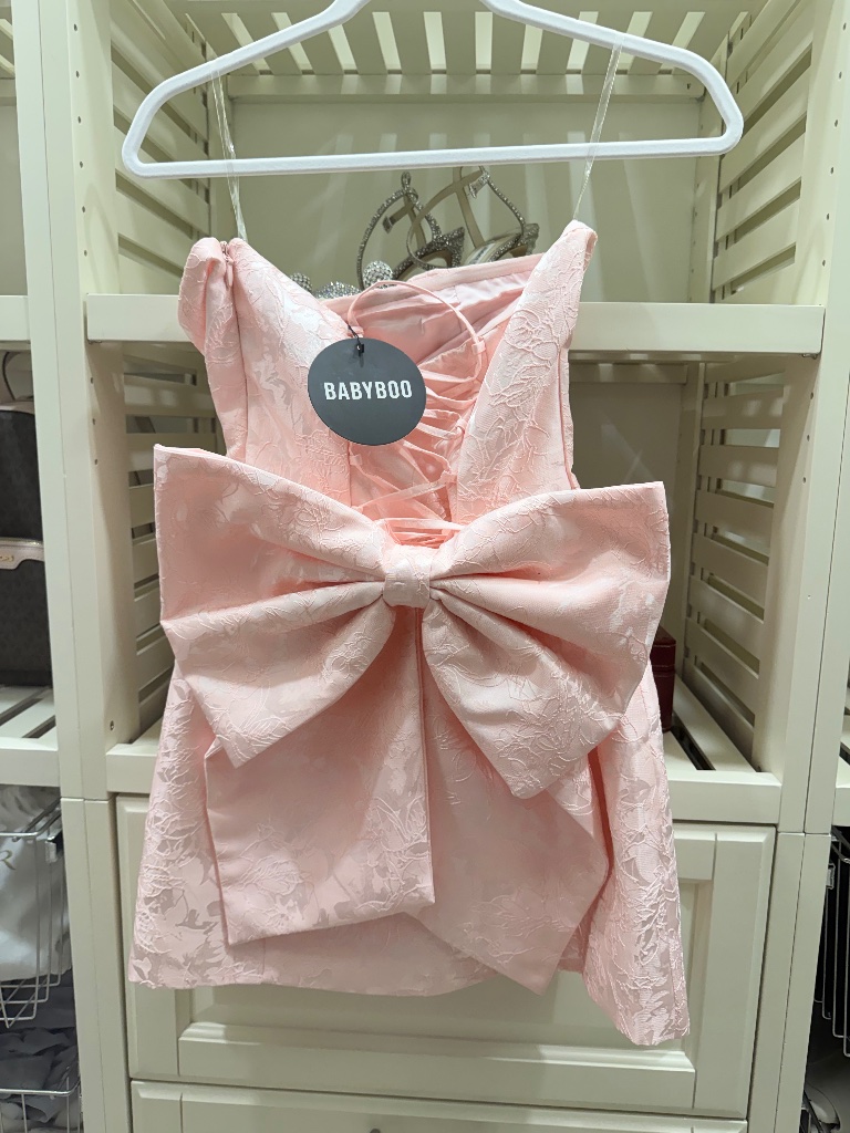 Babyboo Pink Bow Mini Dress Brand New With Tags